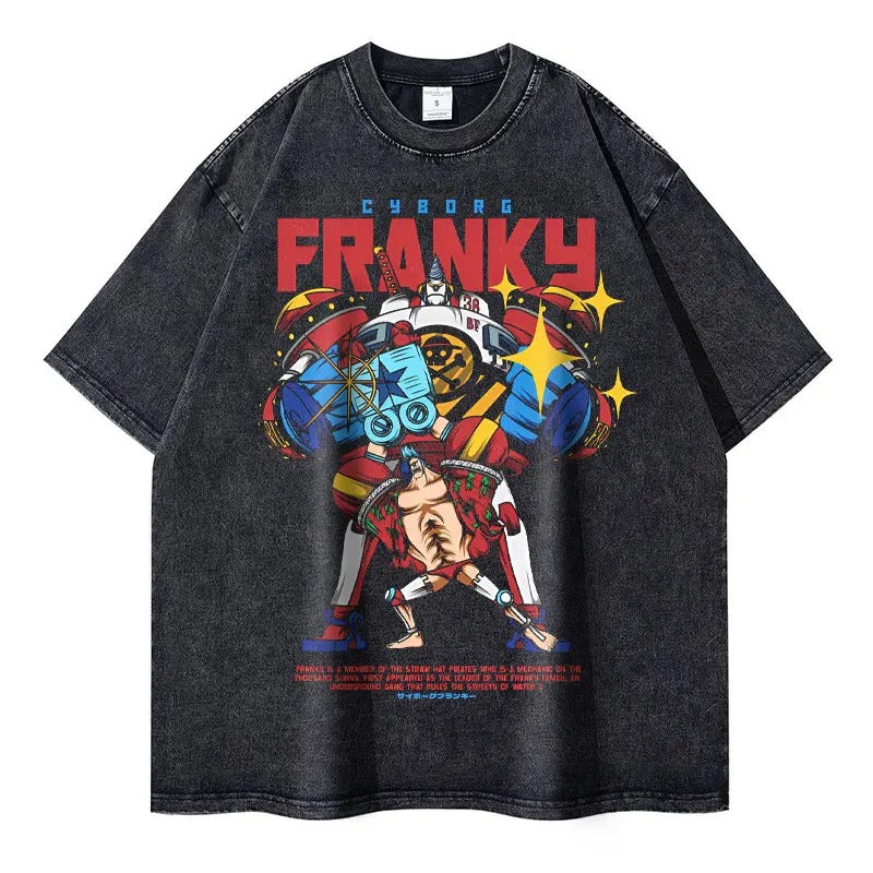Franky Oversized Vintage T-shirt V1 - Keycap Universes