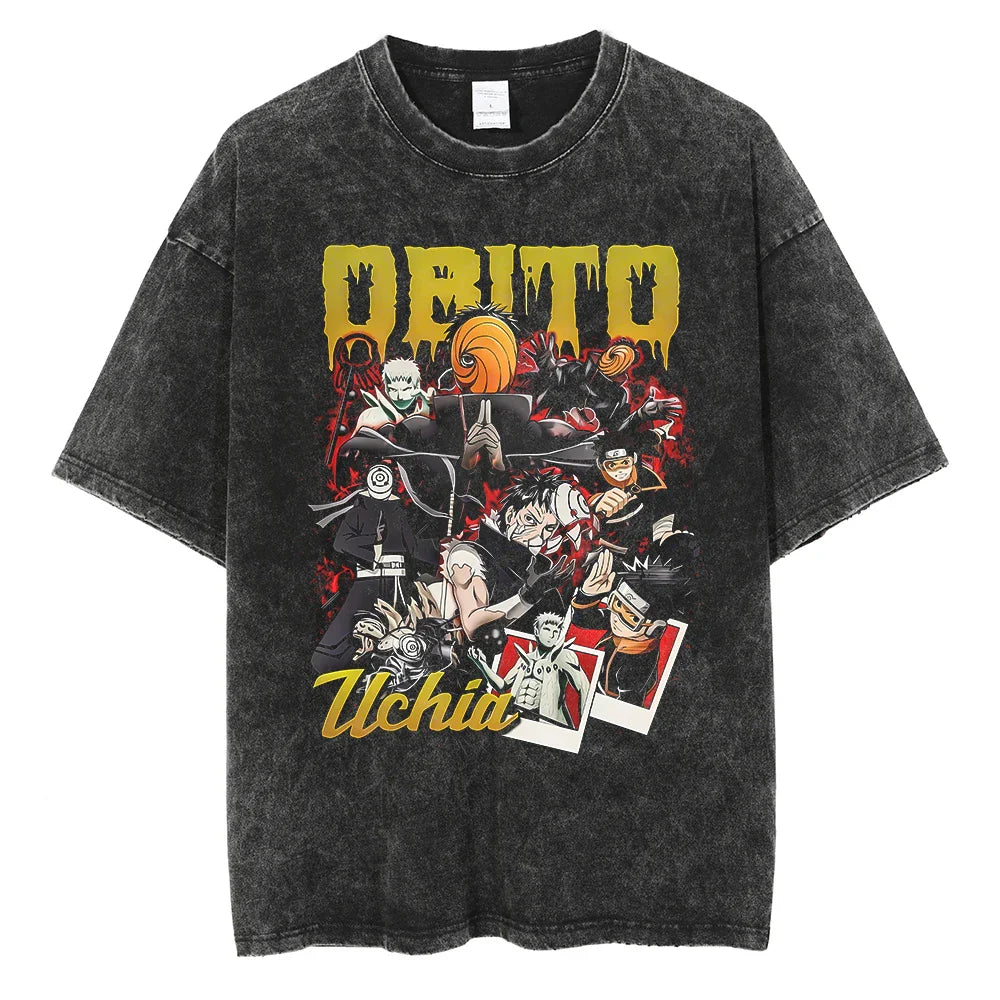 Obito Oversized Vintage T-shirt V3 - Keycap Universes