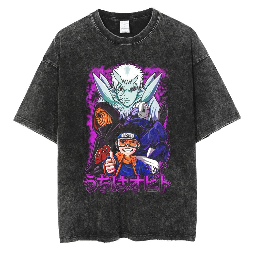 Obito Oversized Vintage T-shirt V2 - Keycap Universes