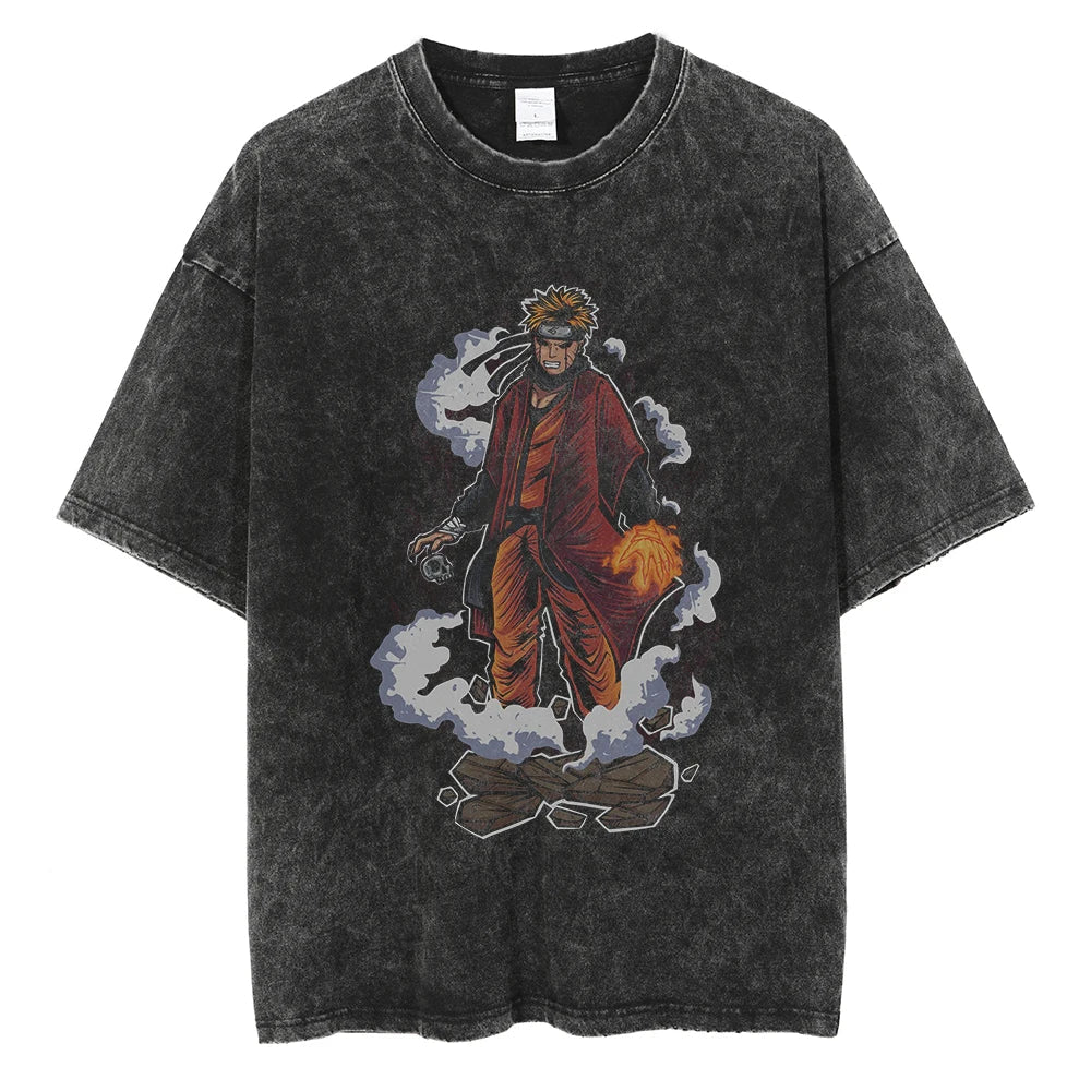 Naruto Oversized Vintage T-shirt V3 - Keycap Universes