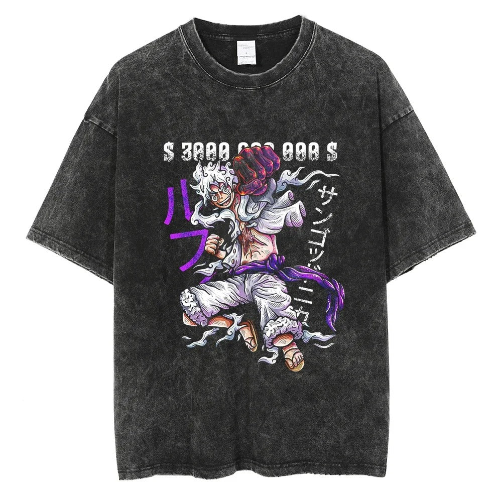 Monkey D Luffy Oversized Vintage T-shirt V13 - Keycap Universes