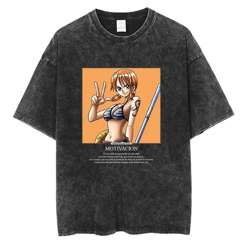 Nami Oversized Vintage T-shirt V2 - Keycap Universes