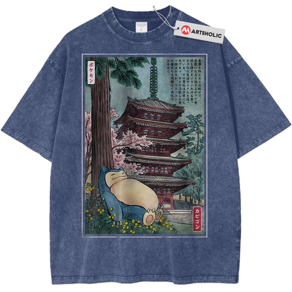 Snorlax Shirt, Pokemon Shirt, Anime Shirt, Vintage Tee - Keycap Universes