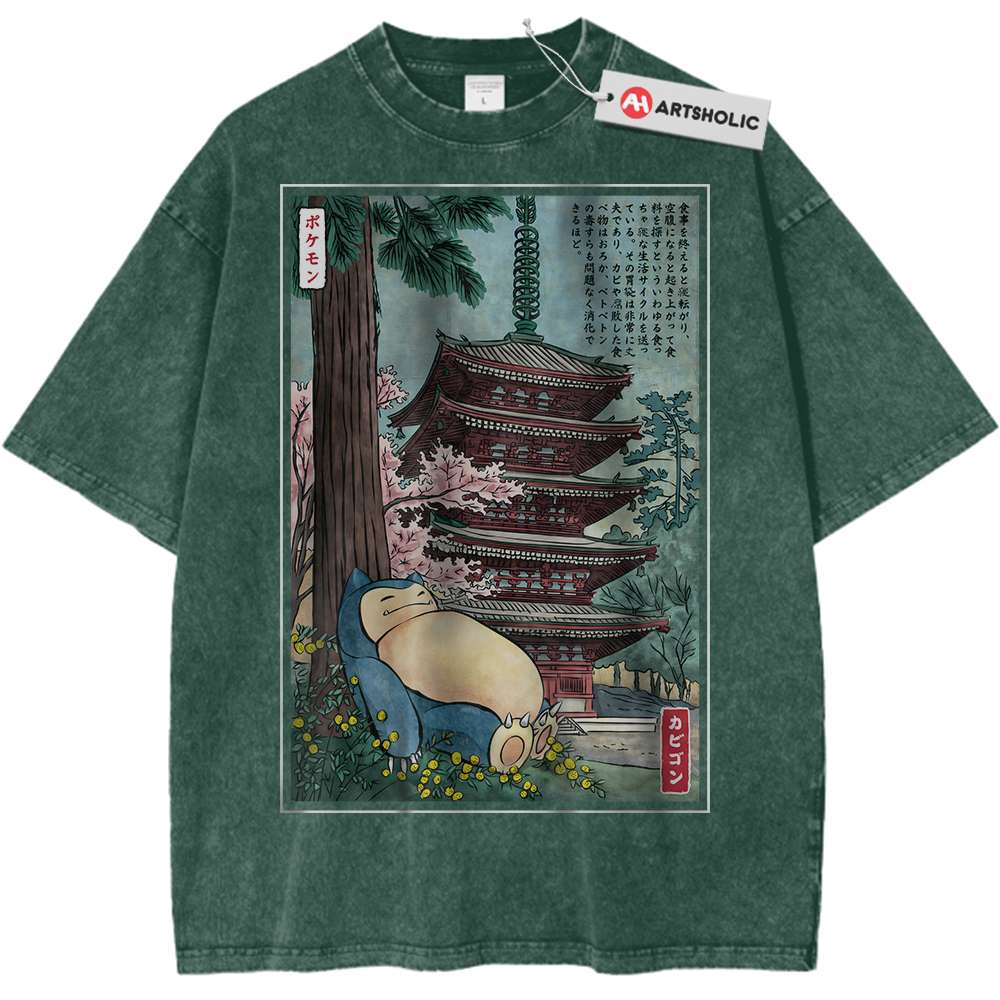 Snorlax Shirt, Pokemon Shirt, Anime Shirt, Vintage Tee - Keycap Universes