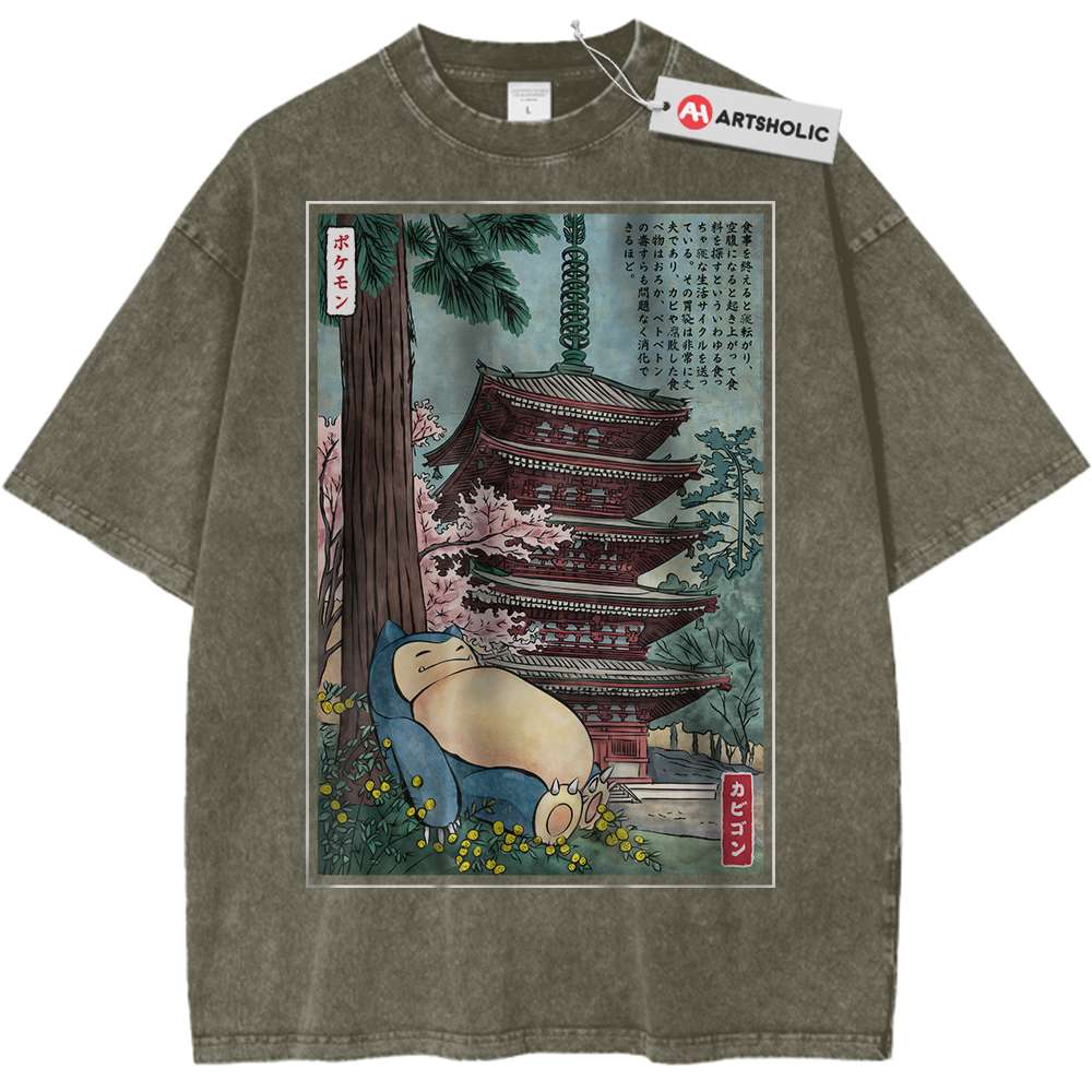 Snorlax Shirt, Pokemon Shirt, Anime Shirt, Vintage Tee - Keycap Universes