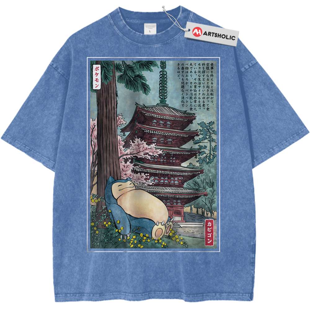 Snorlax Shirt, Pokemon Shirt, Anime Shirt, Vintage Tee - Keycap Universes
