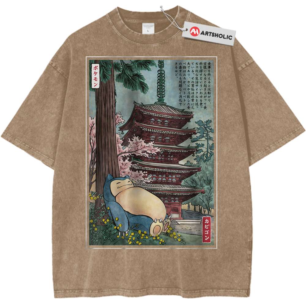 Snorlax Shirt, Pokemon Shirt, Anime Shirt, Vintage Tee - Keycap Universes
