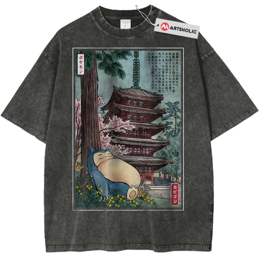 Snorlax Shirt, Pokemon Shirt, Anime Shirt, Vintage Tee - Keycap Universes