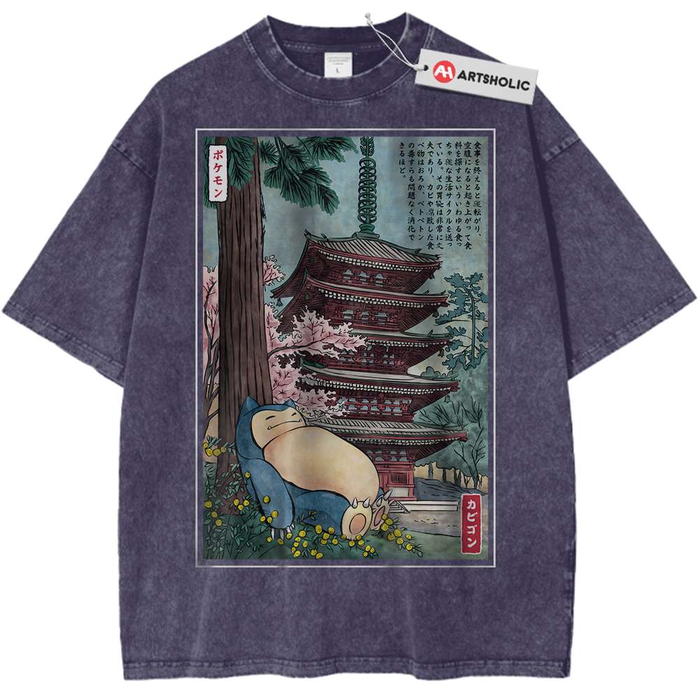 Snorlax Shirt, Pokemon Shirt, Anime Shirt, Vintage Tee - Keycap Universes