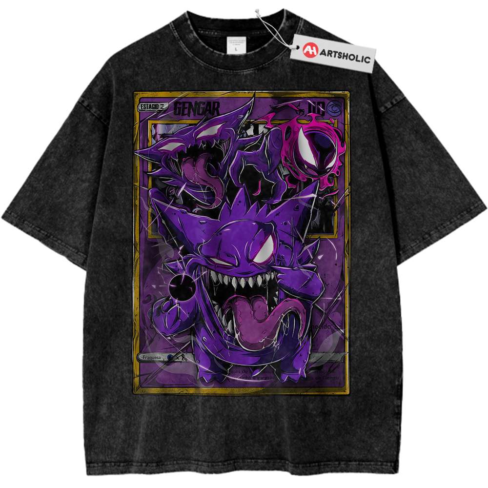 Gengar Shirt, Pokemon Shirt, Anime Shirt, Vintage Tee - Keycap Universes