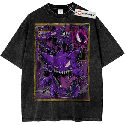 Gengar Shirt, Pokemon Shirt, Anime Shirt, Vintage Tee - Keycap Universes