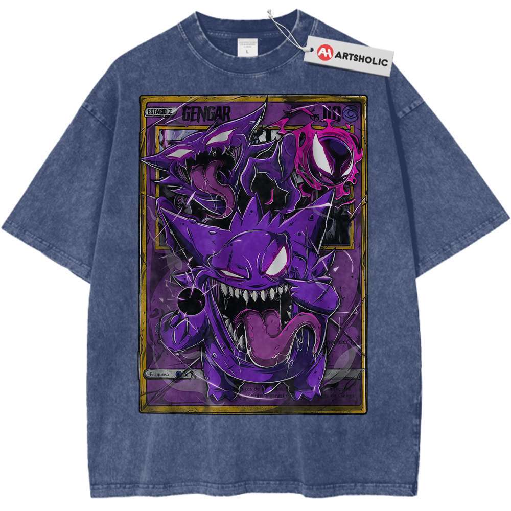 Gengar Shirt, Pokemon Shirt, Anime Shirt, Vintage Tee - Keycap Universes