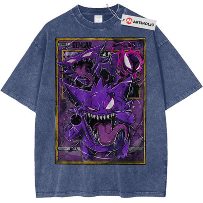 Gengar Shirt, Pokemon Shirt, Anime Shirt, Vintage Tee - Keycap Universes