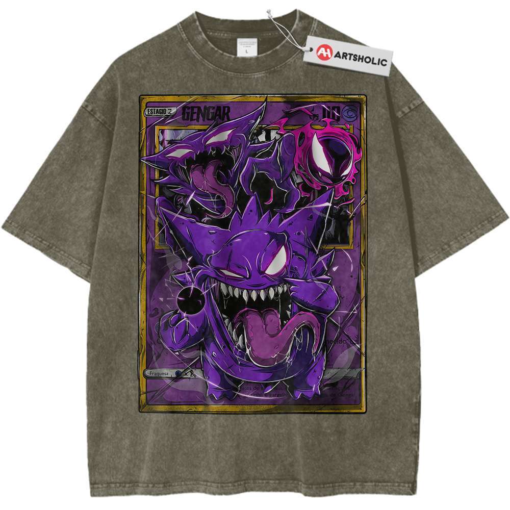 Gengar Shirt, Pokemon Shirt, Anime Shirt, Vintage Tee - Keycap Universes