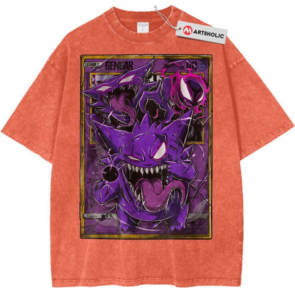 Gengar Shirt, Pokemon Shirt, Anime Shirt, Vintage Tee - Keycap Universes