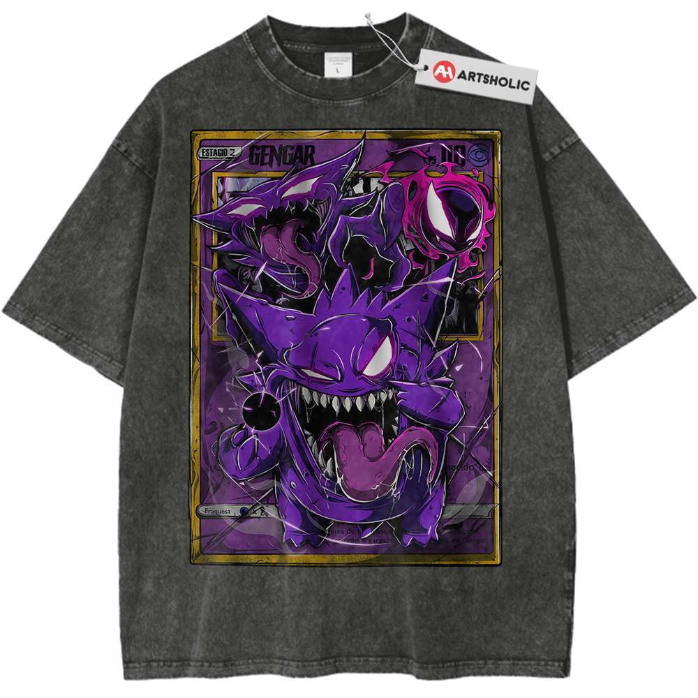 Gengar Shirt, Pokemon Shirt, Anime Shirt, Vintage Tee - Keycap Universes