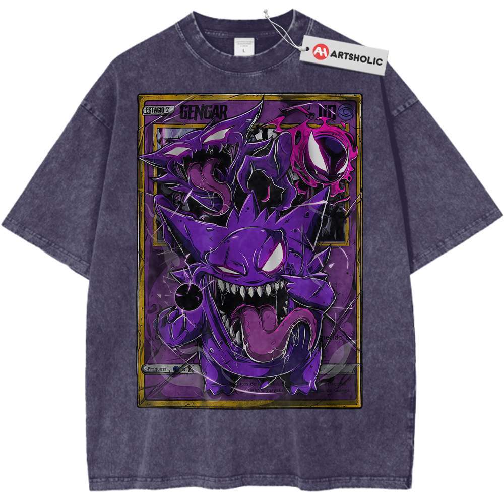 Gengar Shirt, Pokemon Shirt, Anime Shirt, Vintage Tee - Keycap Universes