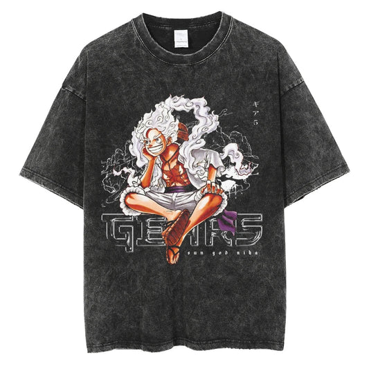 Monkey D Luffy Oversized Vintage T-shirt V2 - Keycap Universes