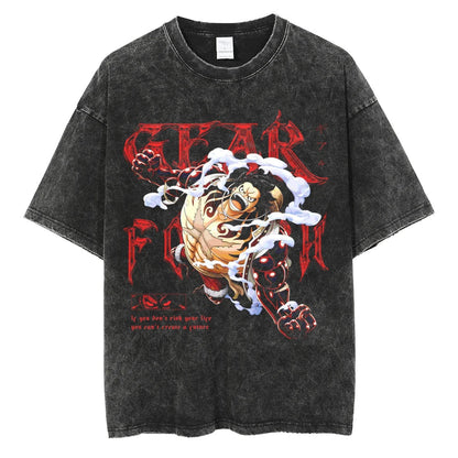 Monkey D Luffy Oversized Vintage T-shirt V4 - Keycap Universes