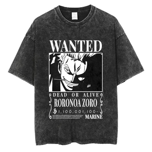 Zoro Oversized Vintage T-shirt V2 - Keycap Universes