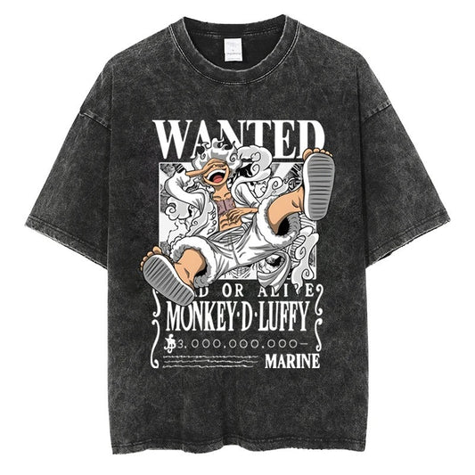 Monkey D Luffy Oversized Vintage T-shirt V1 - Keycap Universes