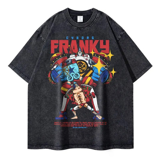 Franky Oversized Vintage T-shirt V1 - Keycap Universes