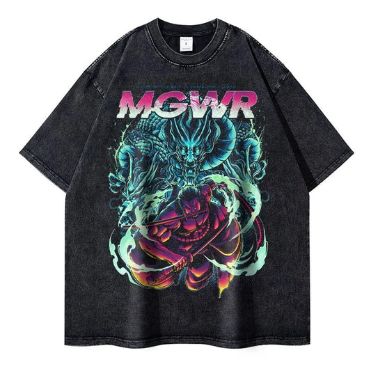 Zoro Oversized Vintage T-shirt V5 - Keycap Universes