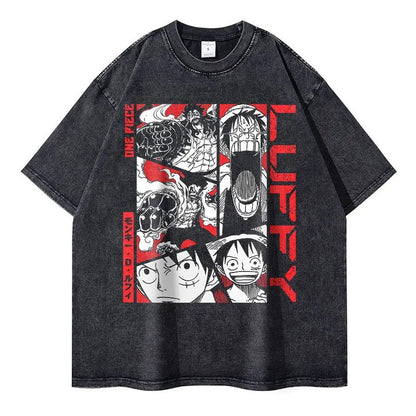 Monkey D Luffy Oversized Vintage T-shirt V10 - Keycap Universes