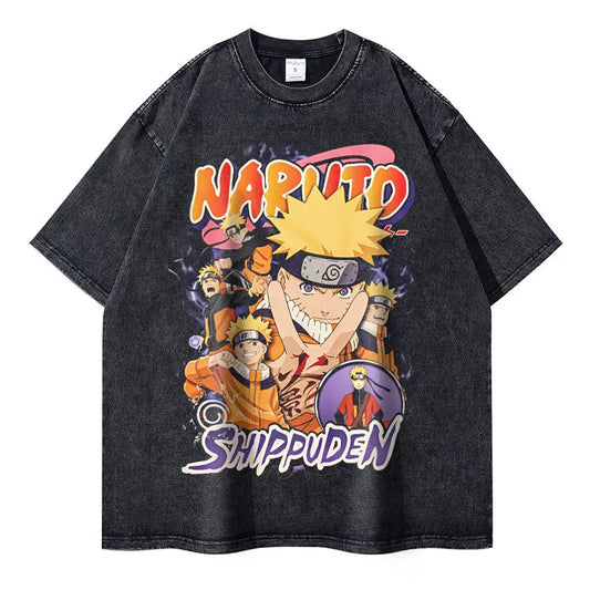 Naruto Oversized Vintage T-shirt V5 - Keycap Universes