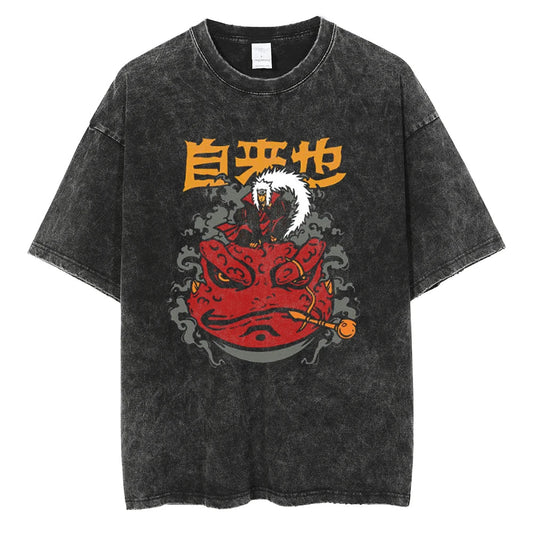 Jiraya Oversized Vintage T-shirt V1 - Keycap Universes