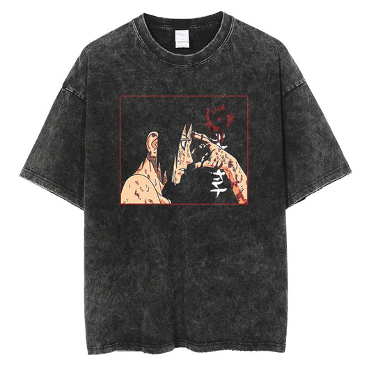 Itachi X Sasuke Vintage T-shirt - Keycap Universes