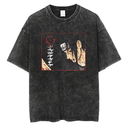 Itachi X Sasuke Oversized Vintage T-shirt - Keycap Universes
