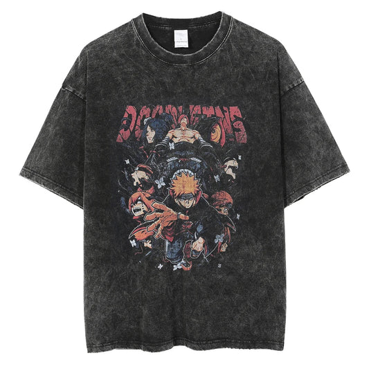 Akatsuki Oversized Vintage T-shirt V3 - Keycap Universes