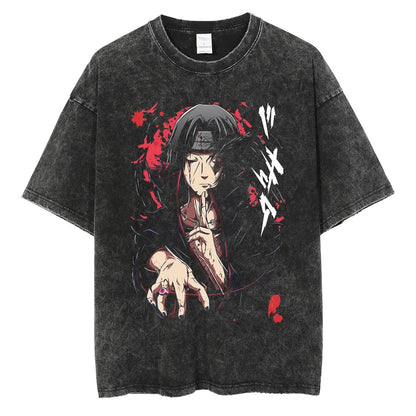 Itachi Oversized Vintage T-shirt V1 - Keycap Universes