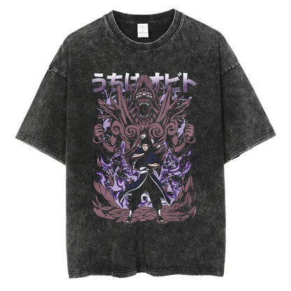 Obito Oversized Vintage T-shirt V1 - Keycap Universes