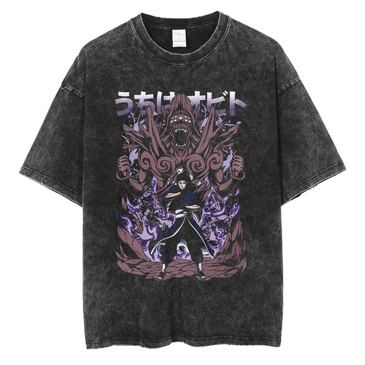 Obito Uchiha Vintage T-shirt - Keycap Universes