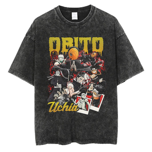 Obito Oversized Vintage T-shirt V3 - Keycap Universes