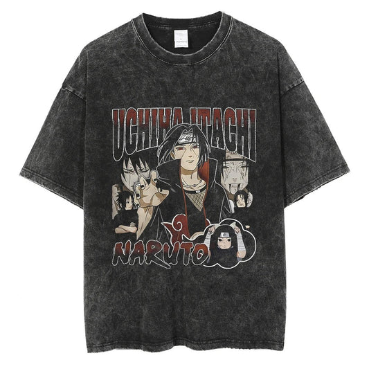 Itachi Oversized Vintage T-shirt V5 - Keycap Universes