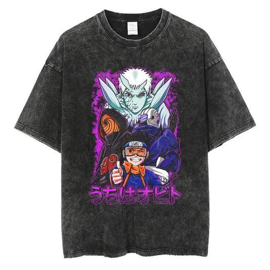 Obito Oversized Vintage T-shirt V2 - Keycap Universes