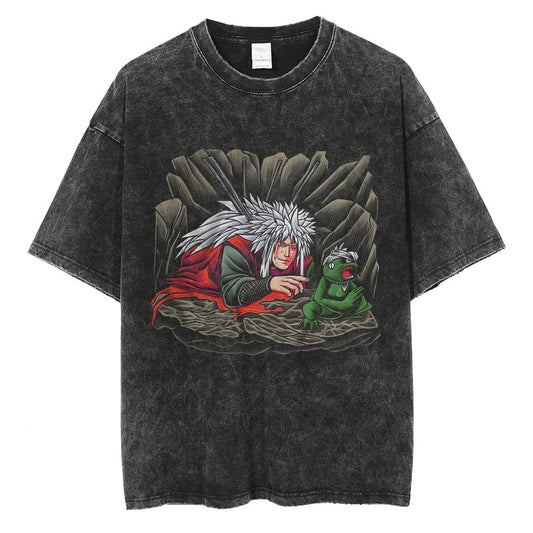 Jiraya Oversized Vintage T-shirt V2 - Keycap Universes