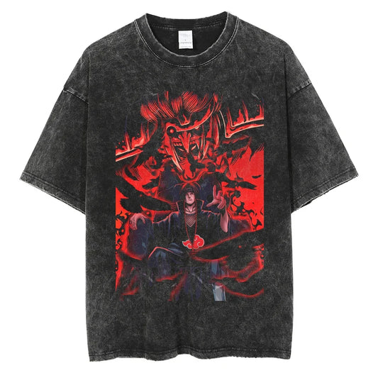 Itachi Uchiha "Shadow of the Leaf" Vintage T-shirt