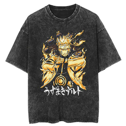 Naruto Vintage T-shirt - Keycap Universes
