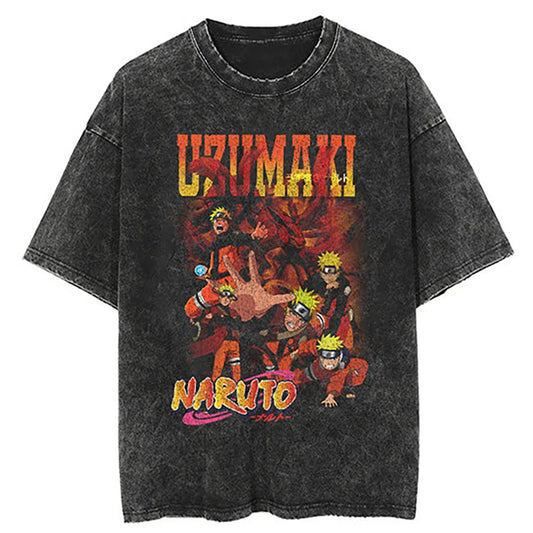 Naruto Oversized Vintage T-shirt - Keycap Universes
