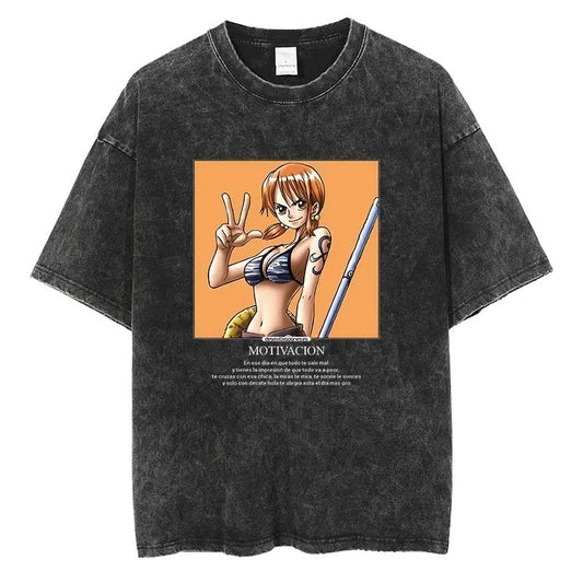 Nami Oversized Vintage T-shirt V2 - Keycap Universes