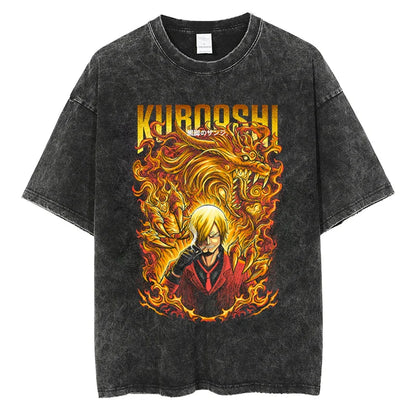 Sanji Oversized Vintage T-shirt V2 - Keycap Universes