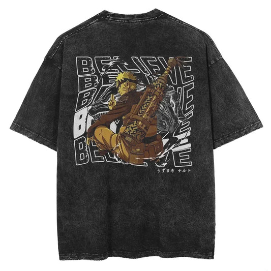 Believe Oversized Vintage T-shirt - Keycap Universes